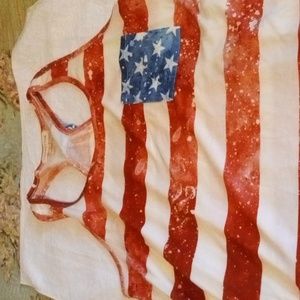 NWT American print racer back tank